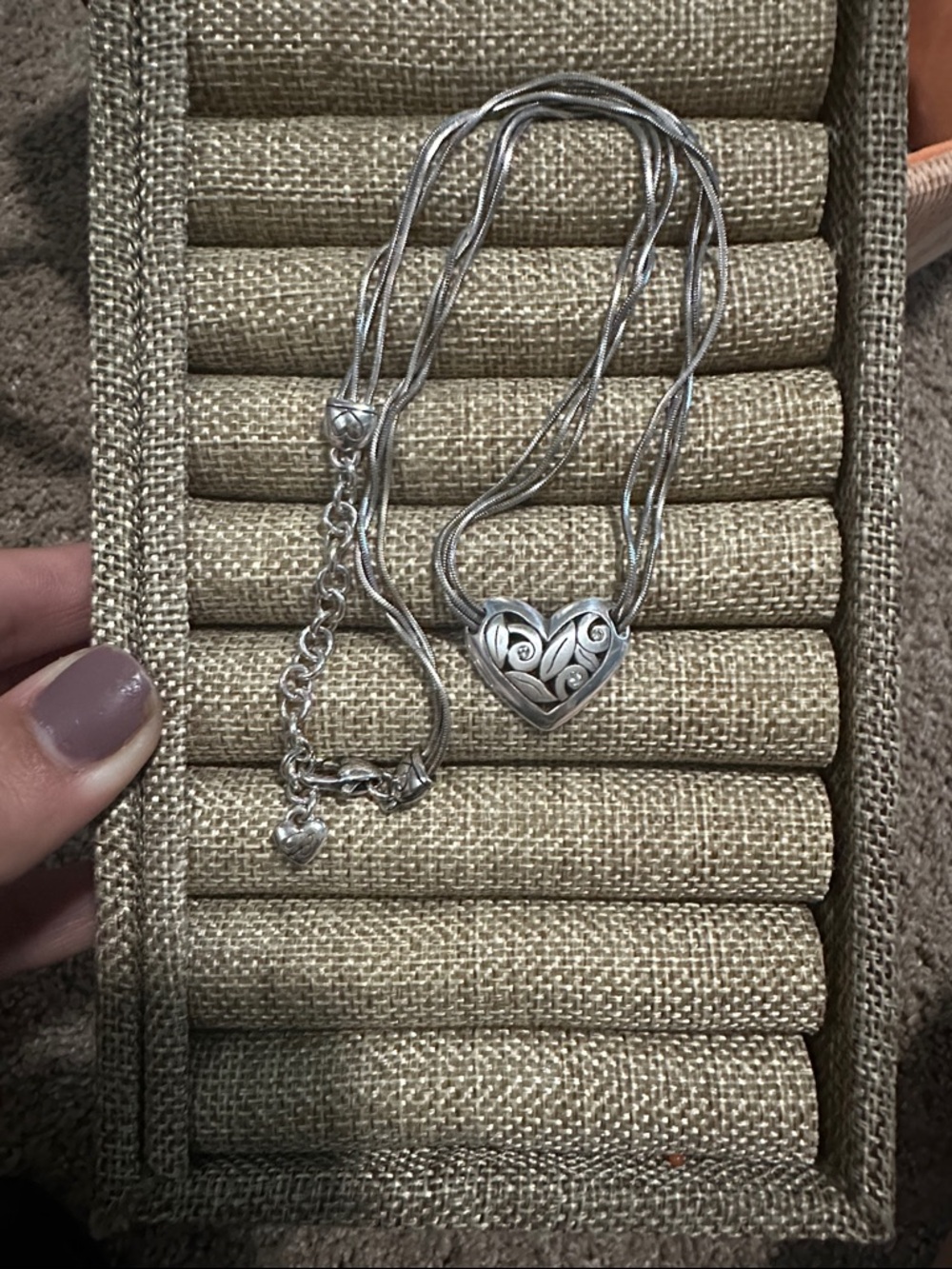 VTG Brighton Eve Leaf  Multi-Row Necklace